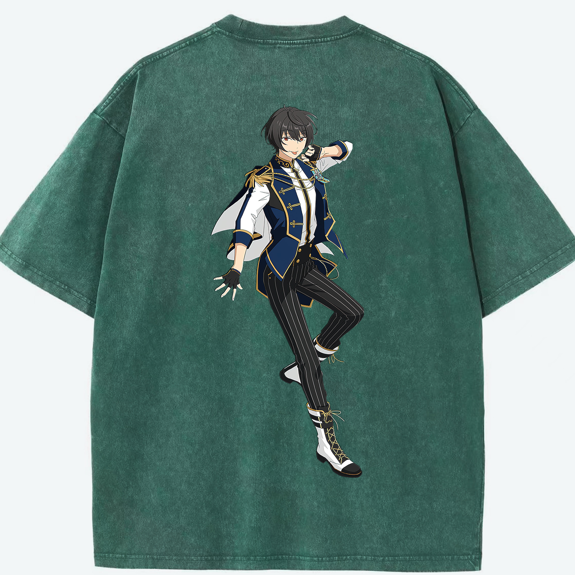 （画像用） あんさんぶるスターズ! Ensemble Stars 綿100% ヴィンテージ風 半袖Tシャツ（背面プリント）